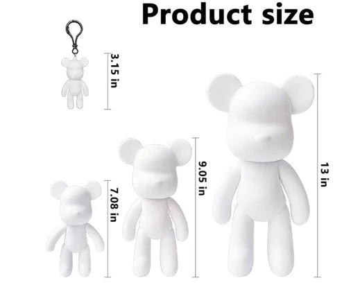 「Stellar Odyssey」Fluid Art Bear Figurine: Trap the Galaxy’s Vibrance in Your Space